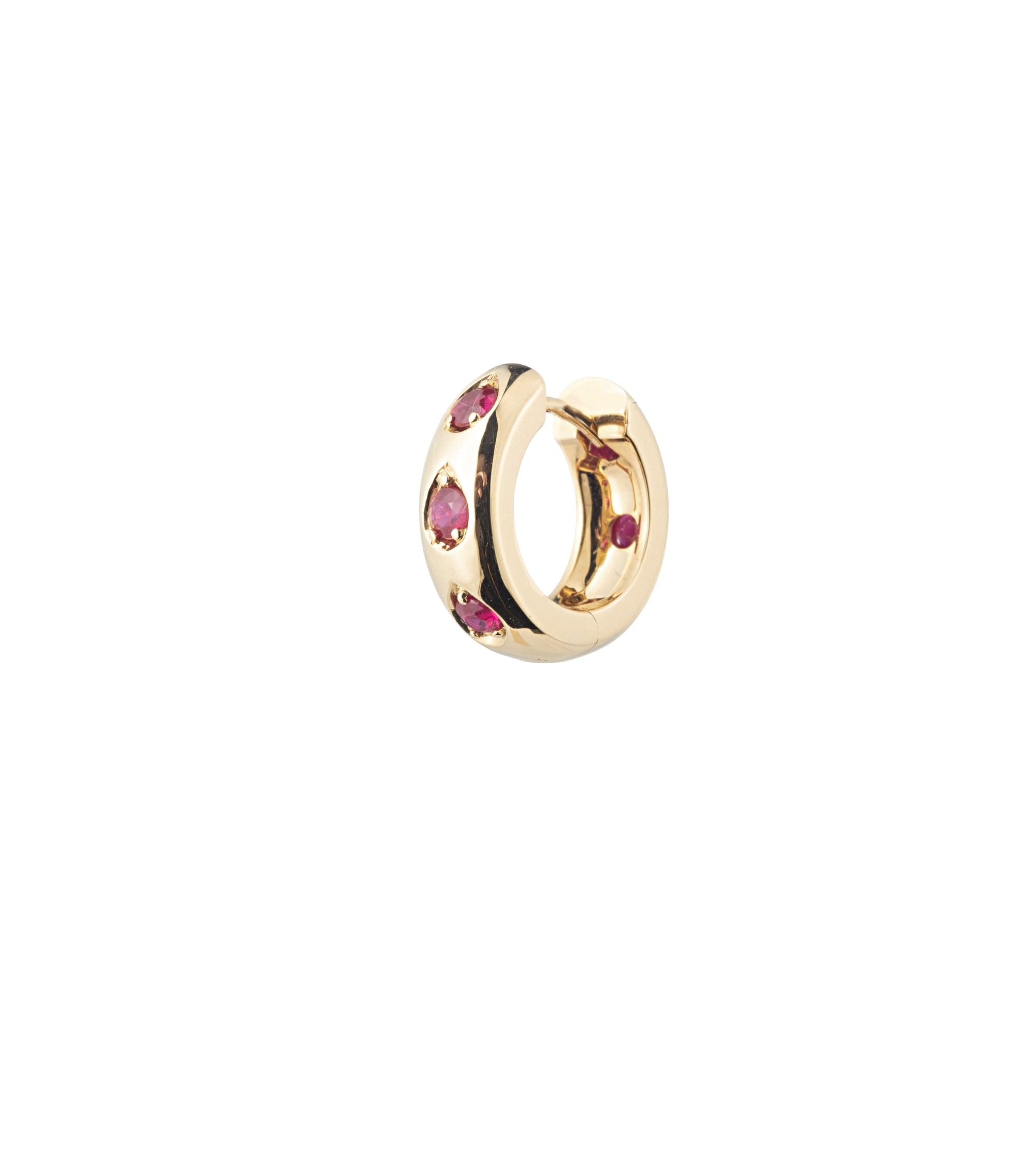 foundrae Forever & Always a Pair - Love Ruby Gemstone Hoop