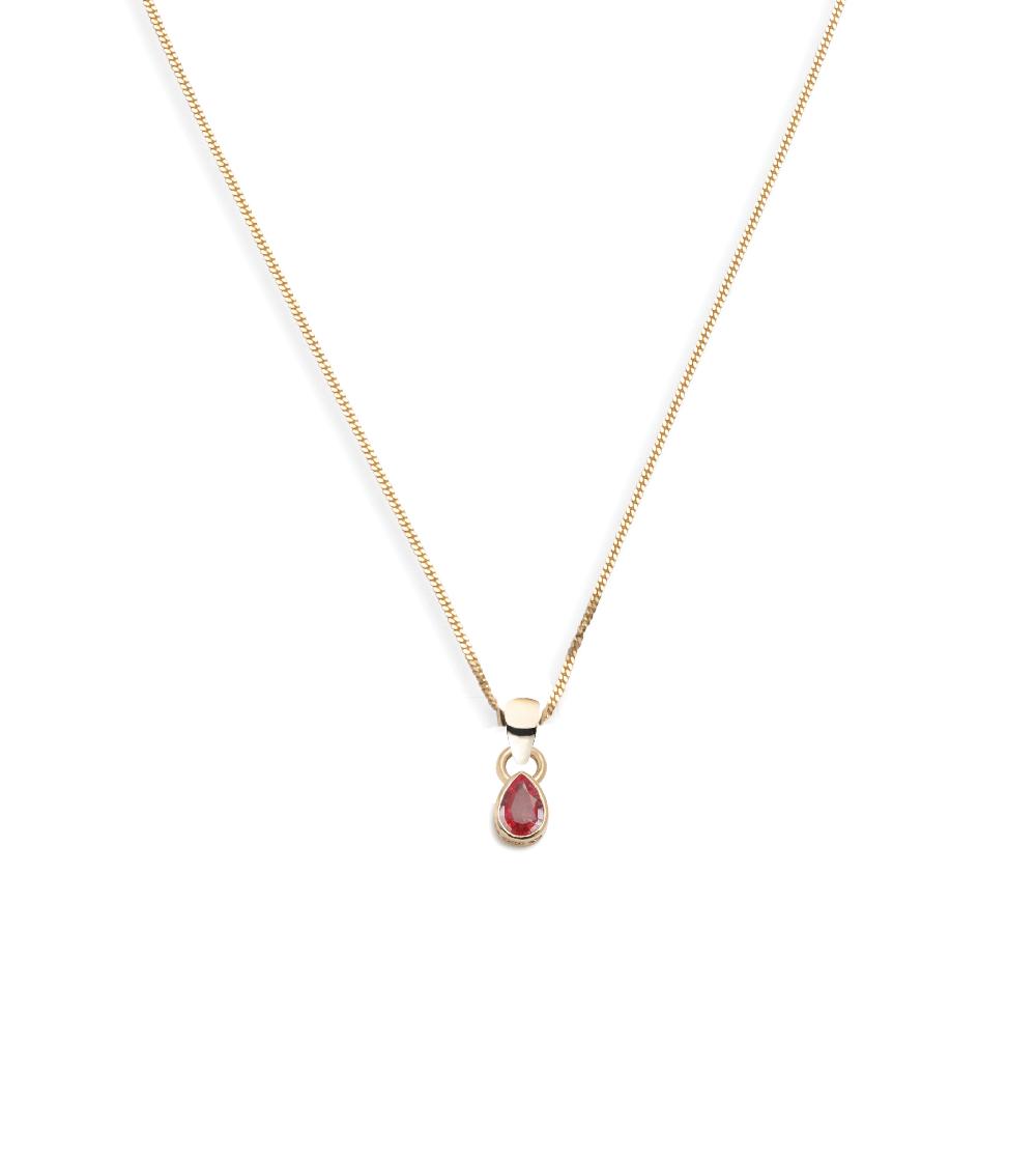 foundrae Forever & Always a Pair Ruby - Love Fine Diamond Cut Curb Necklace