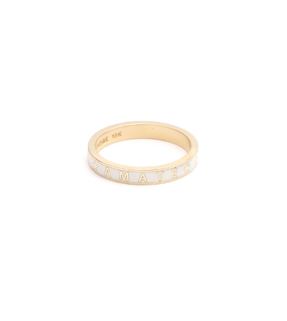 foundrae Amate - Love Thin Champleve Enamel Band