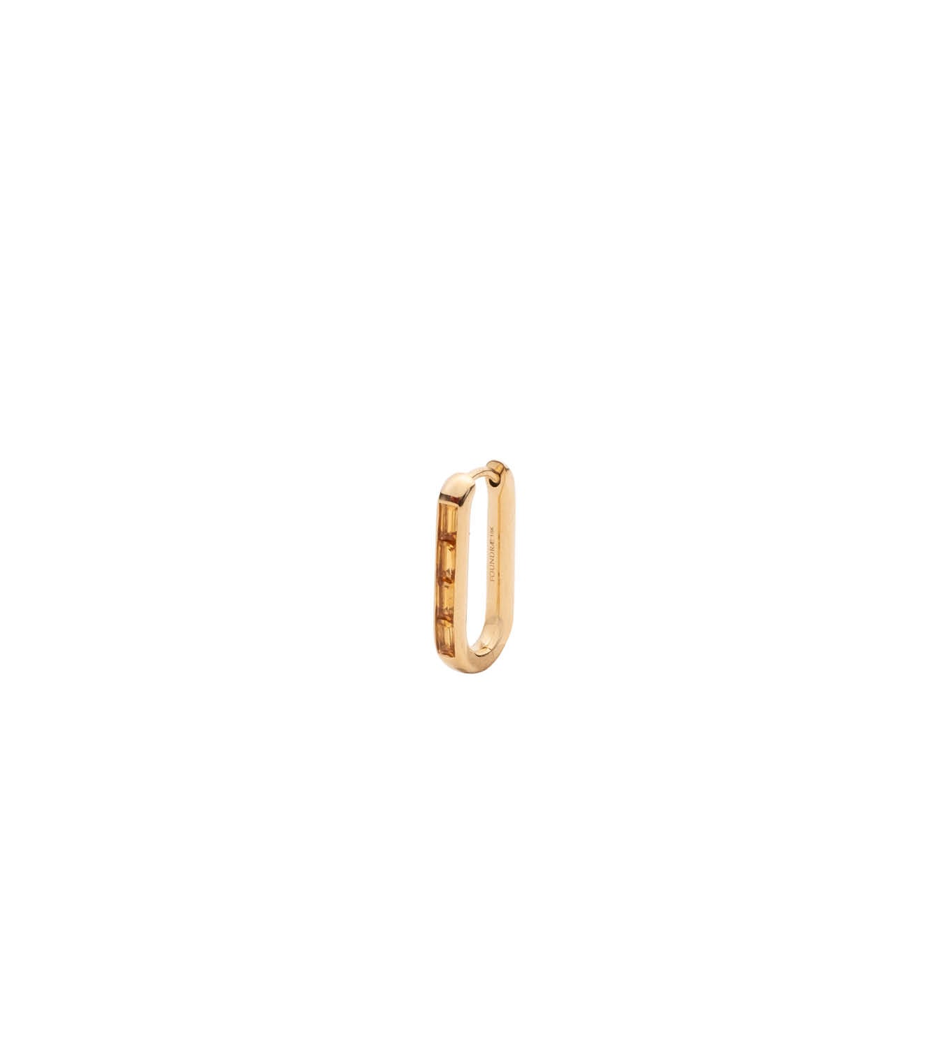 foundrae Baguette Ear Fob Champagne Citrine