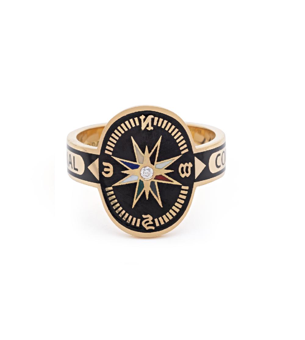 foundrae Black Internal Compass Cigar Band