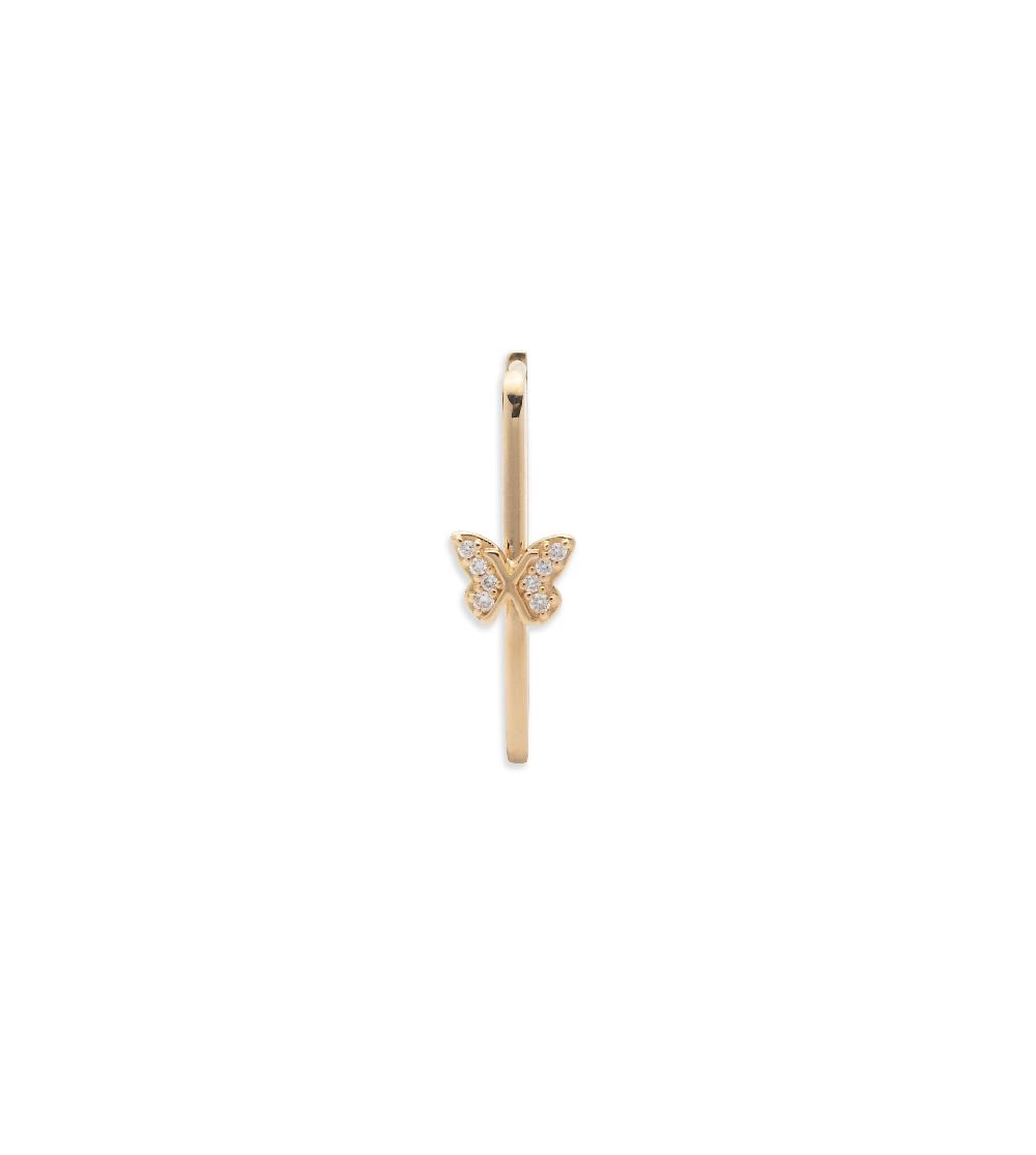 foundrae Butterfly Pave Fob Earring