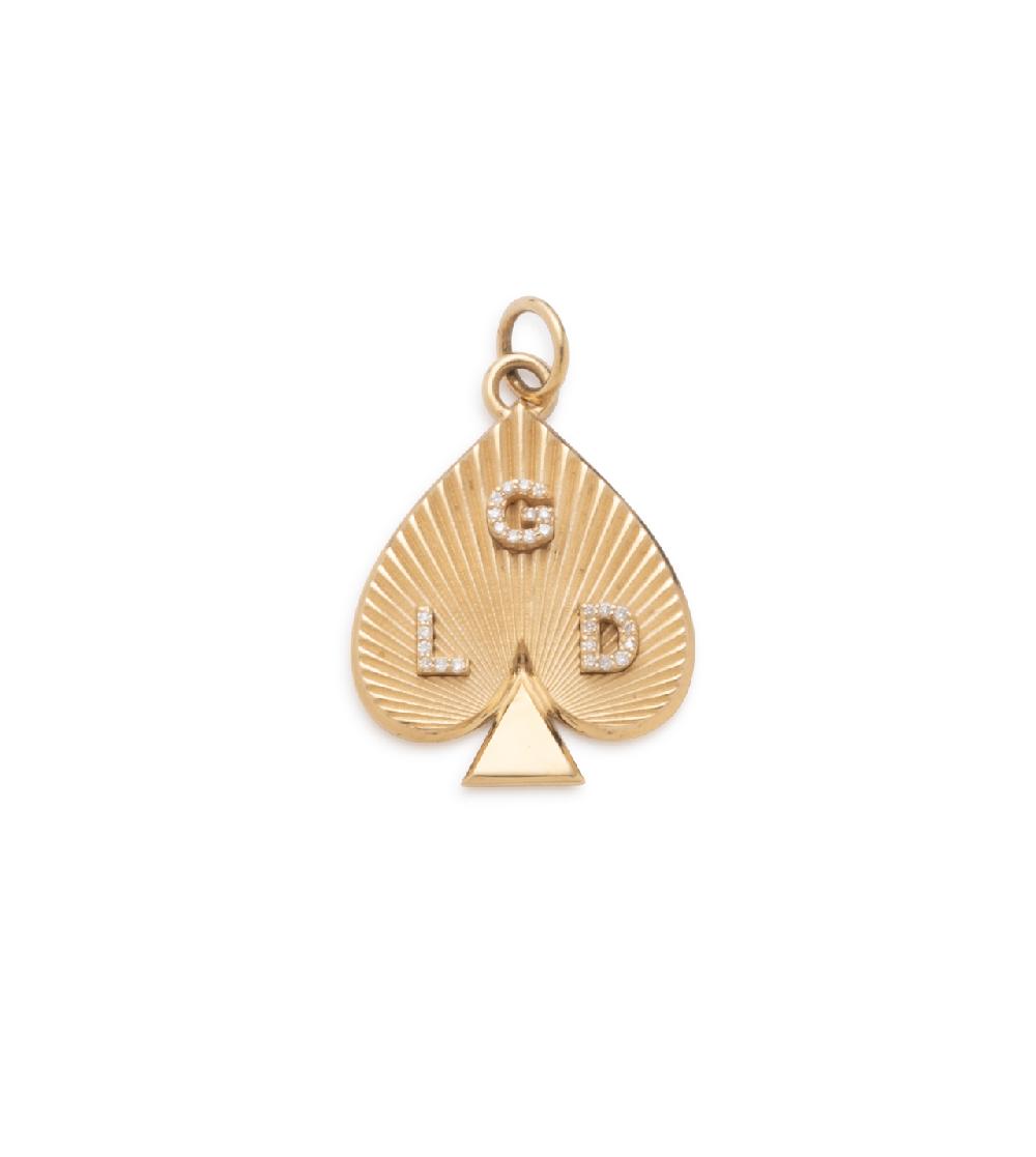 foundrae Custom Radiating Spade Medium Medallion