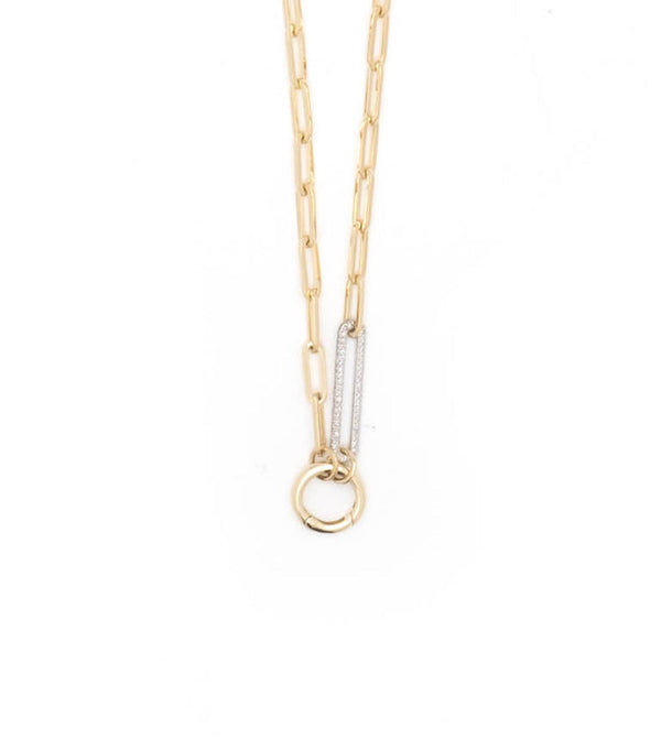 foundrae Diamond Link Classic Fob Open Clip Chain