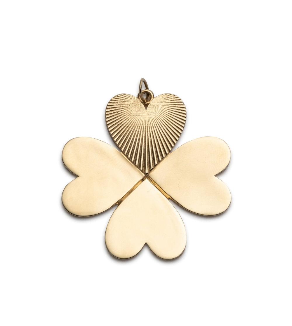 foundrae Four Heart Clover Oversized Medallion