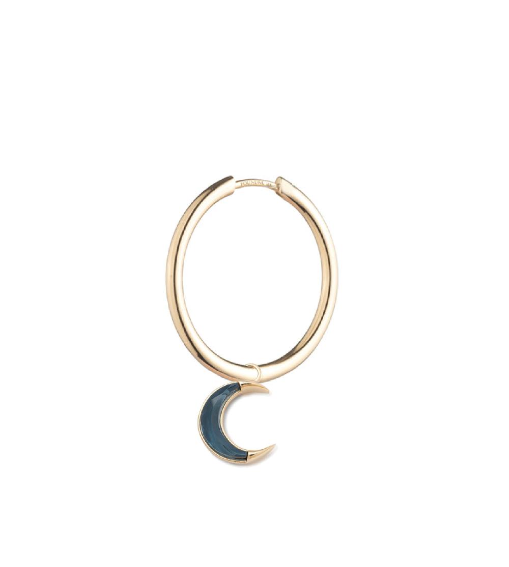 foundrae Gemstone Crescent - Karma Oversized Hoop