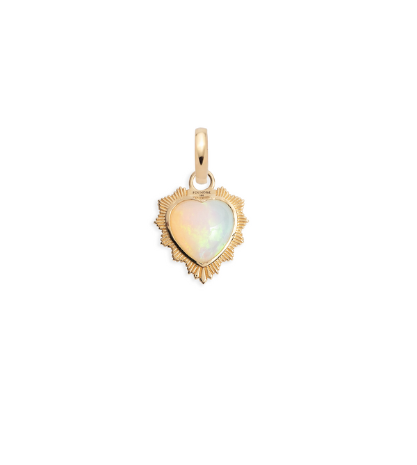 foundrae Gemstone Heart - Love Opal with Annex Link