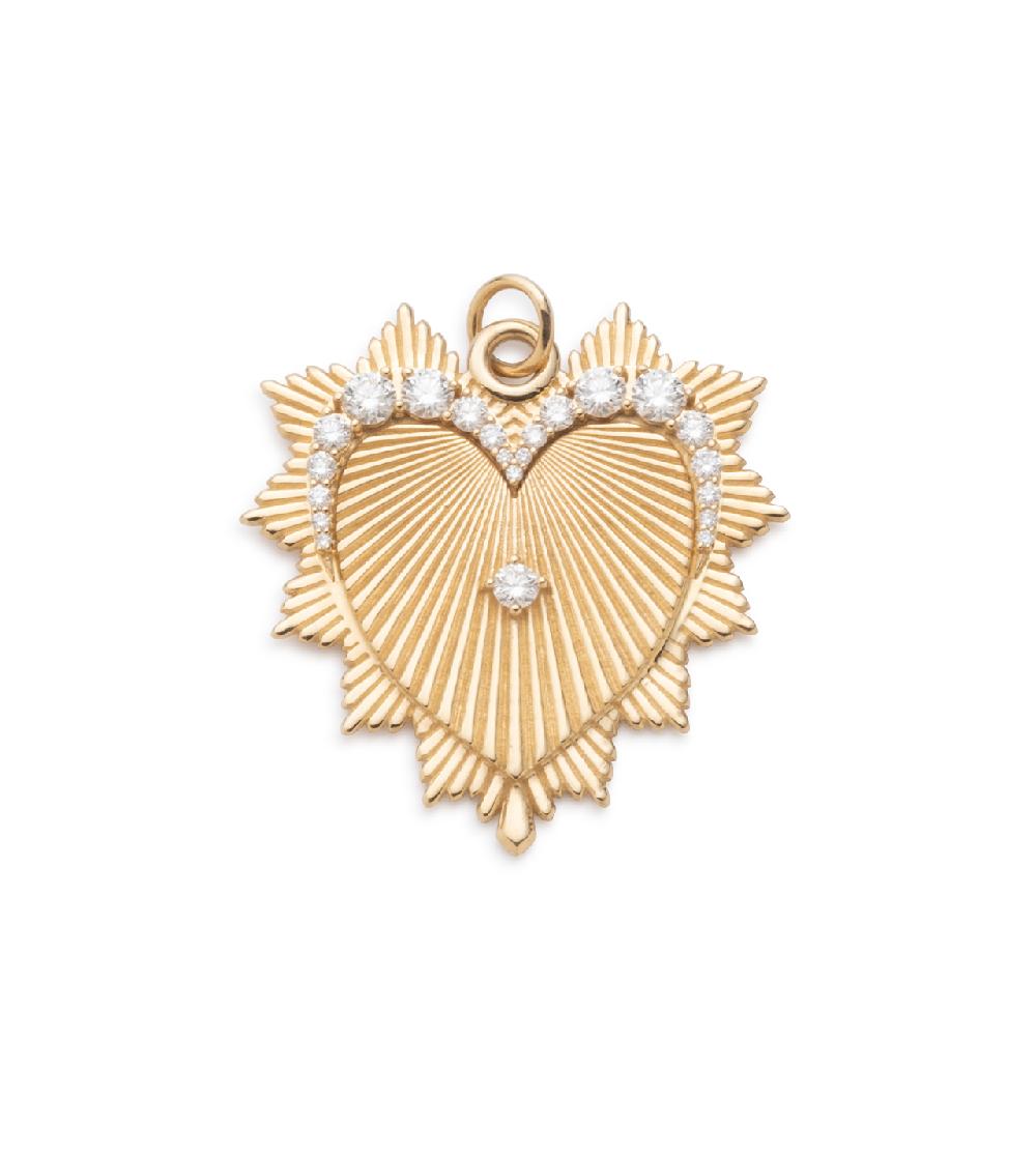 foundrae Graduated Diamond Heart Love Token