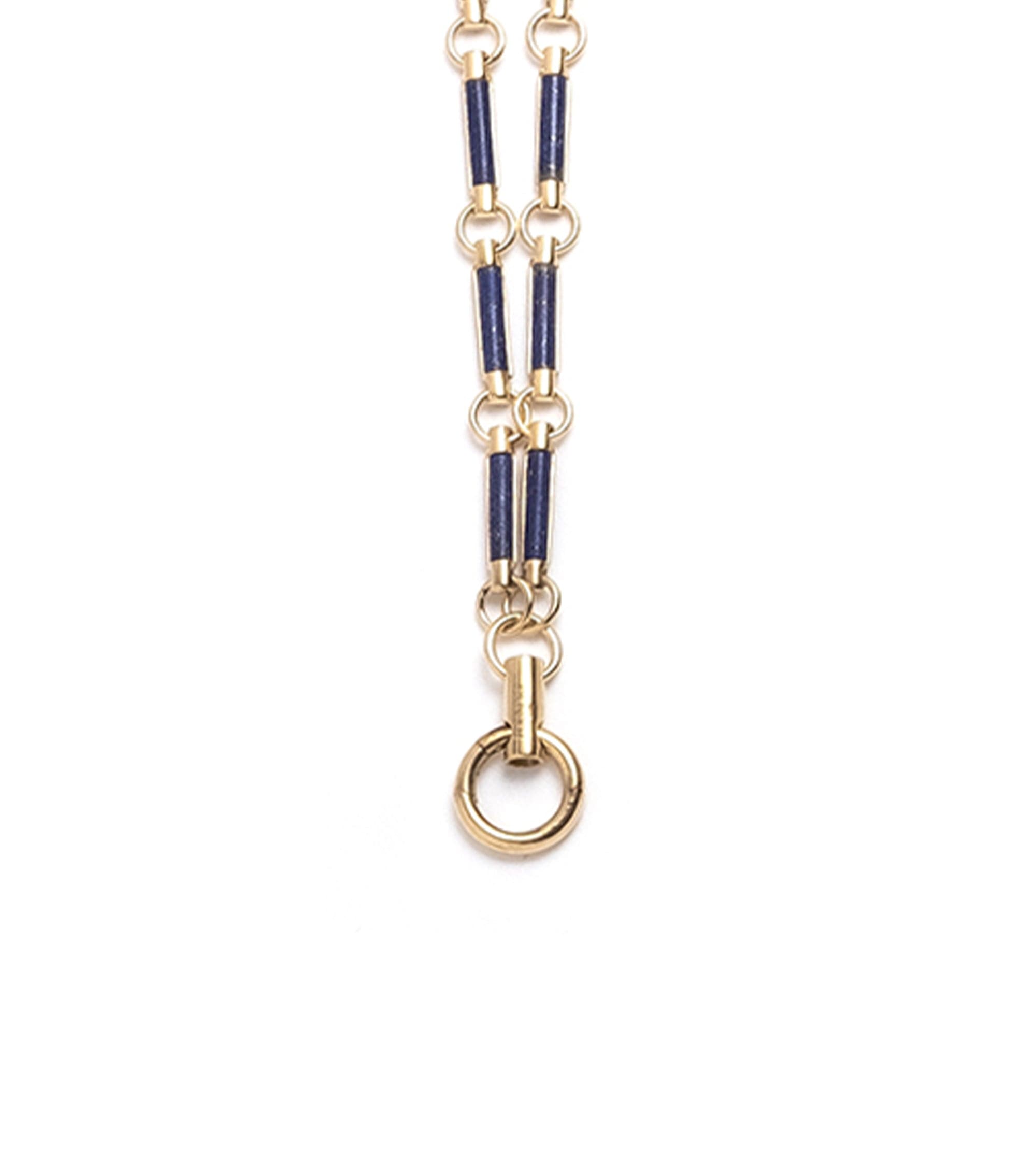 foundrae Lapis Stone Hanging Clockweight Chain