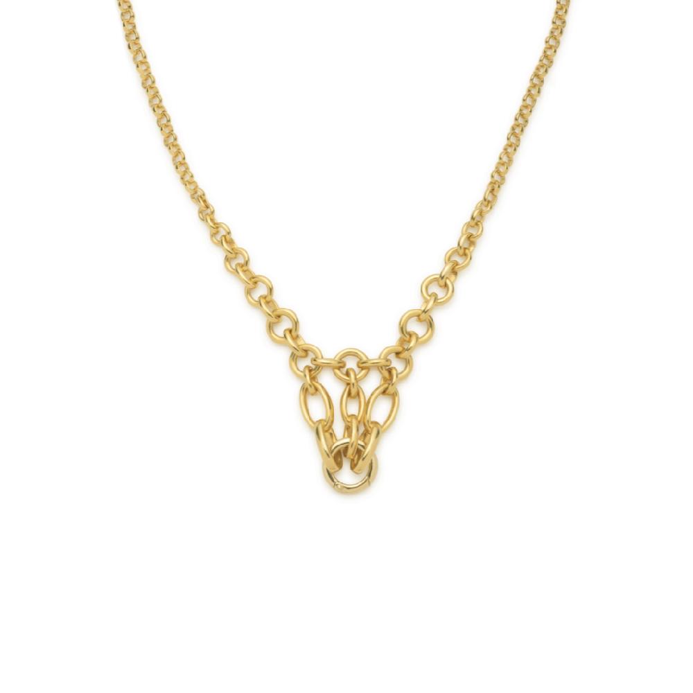 foundrae Lattice Chain in Yellow Gold in 32"