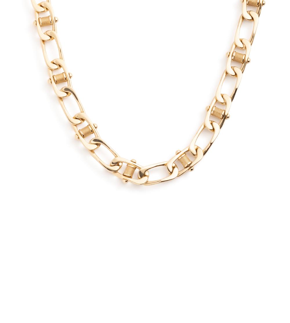 foundrae Lovestruck Pierced Curb Chain Necklace
