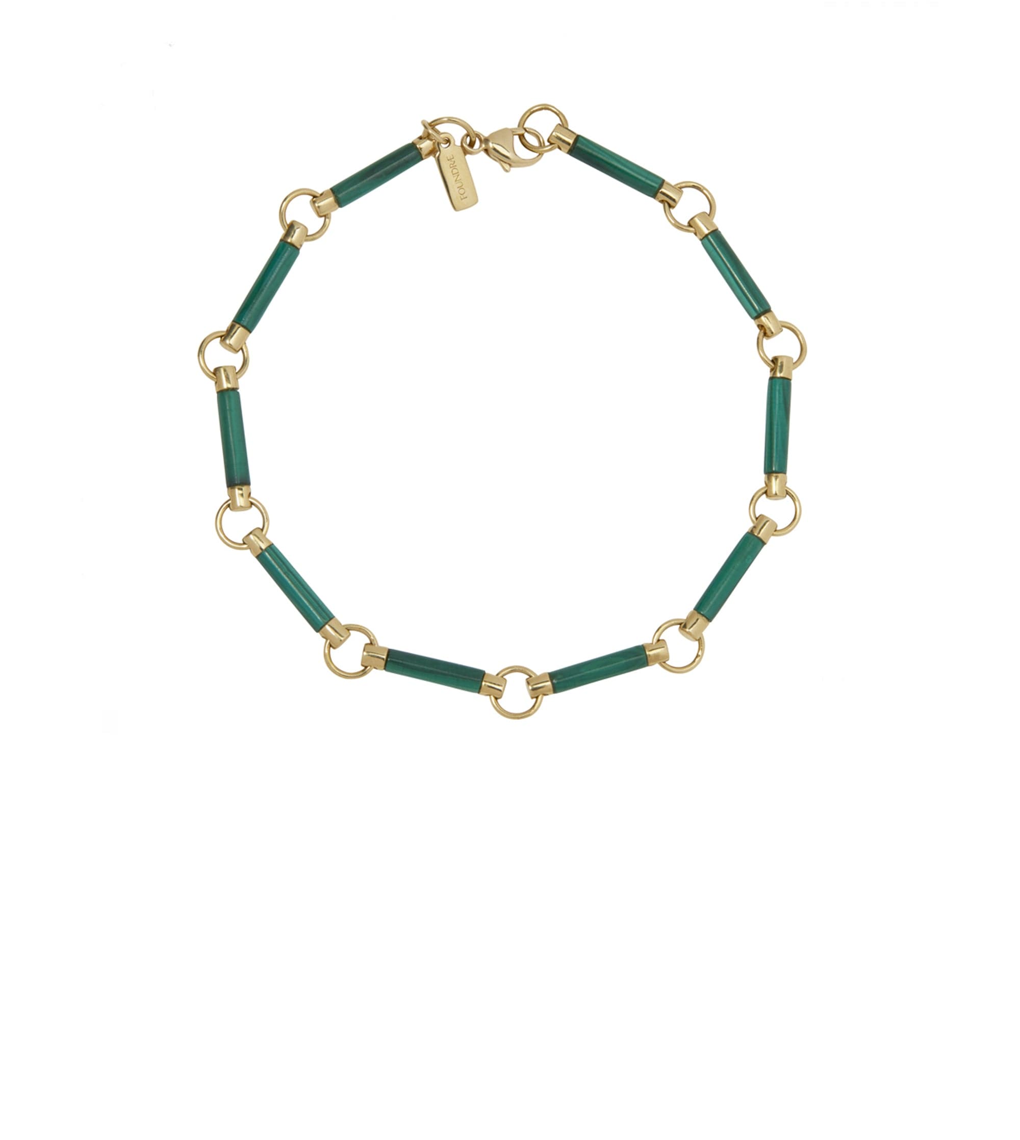 foundrae Malachite Stone Chain Bracelet