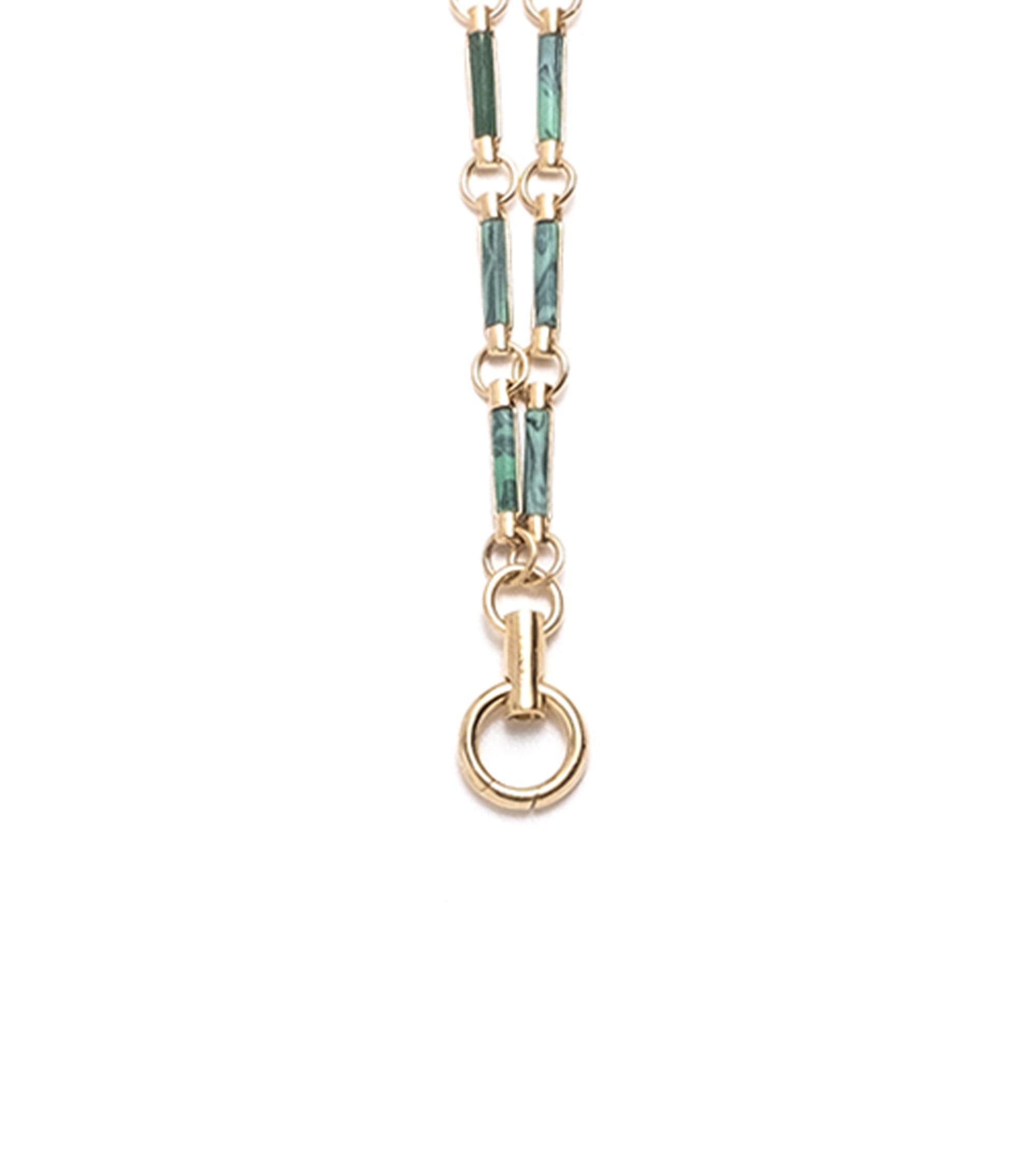 foundrae Malachite Stone Clockweight Chain