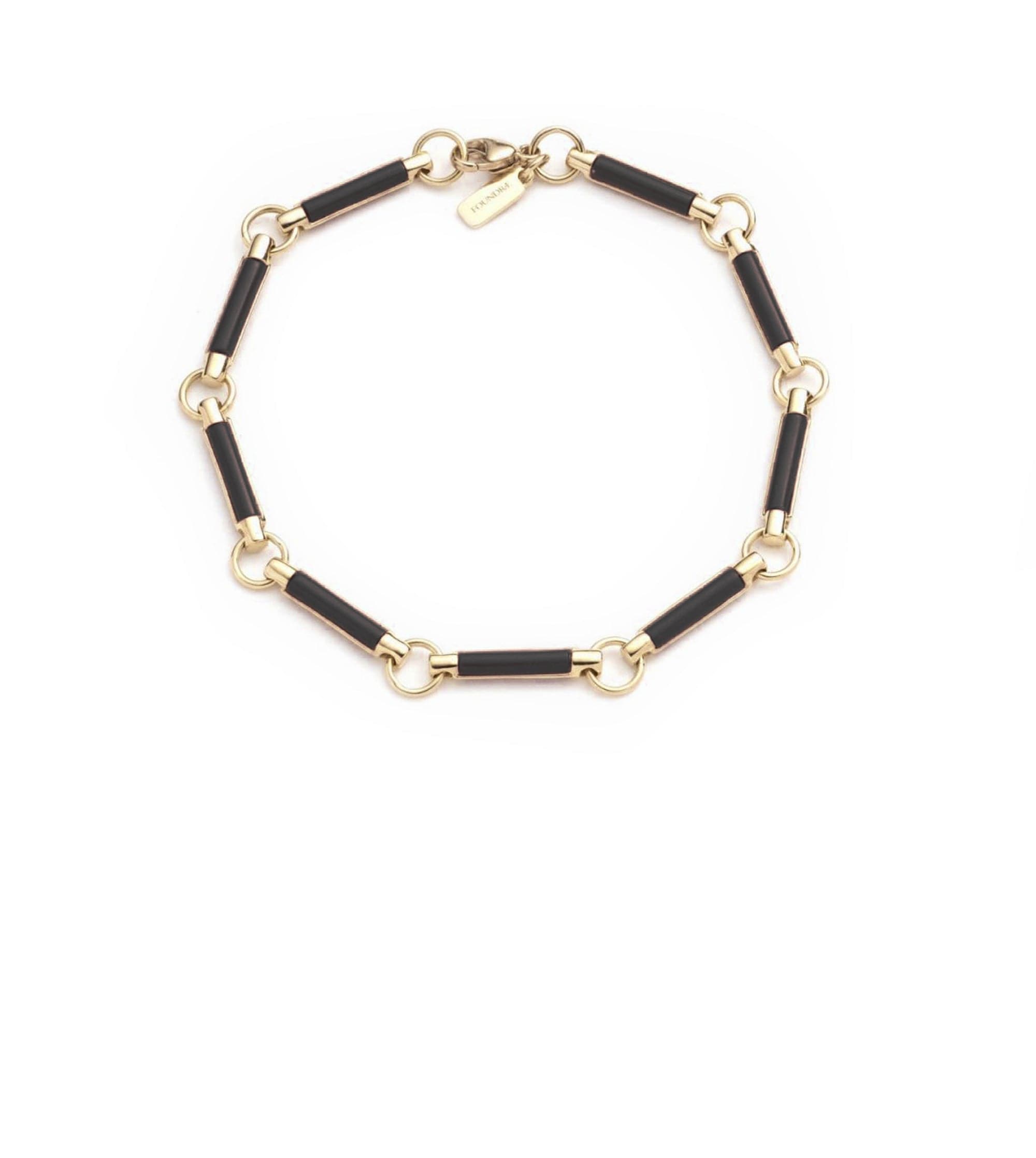 foundrae Onyx Stone Chain Bracelet