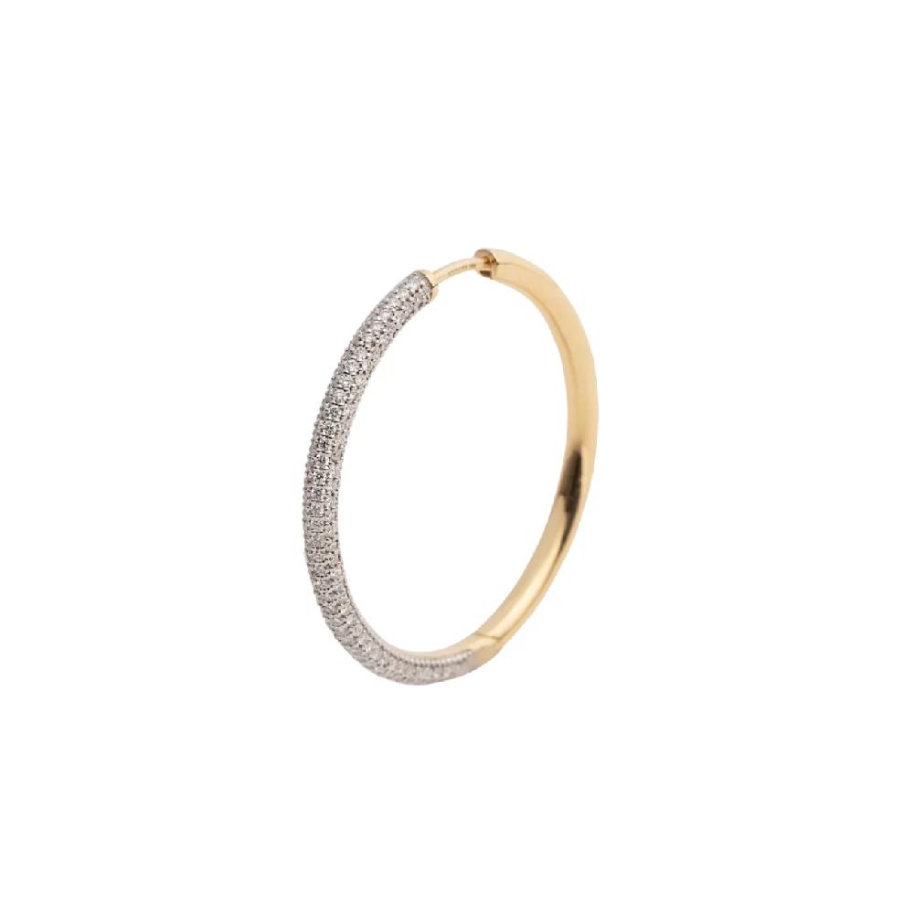 foundrae Oversized Pave Diamond Hoop Earring