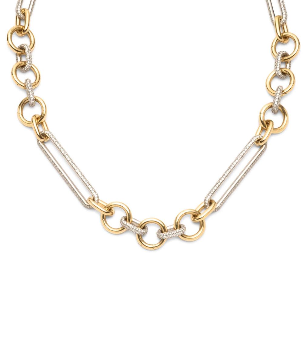 foundrae Oversized Pave Mixed Clip Chain