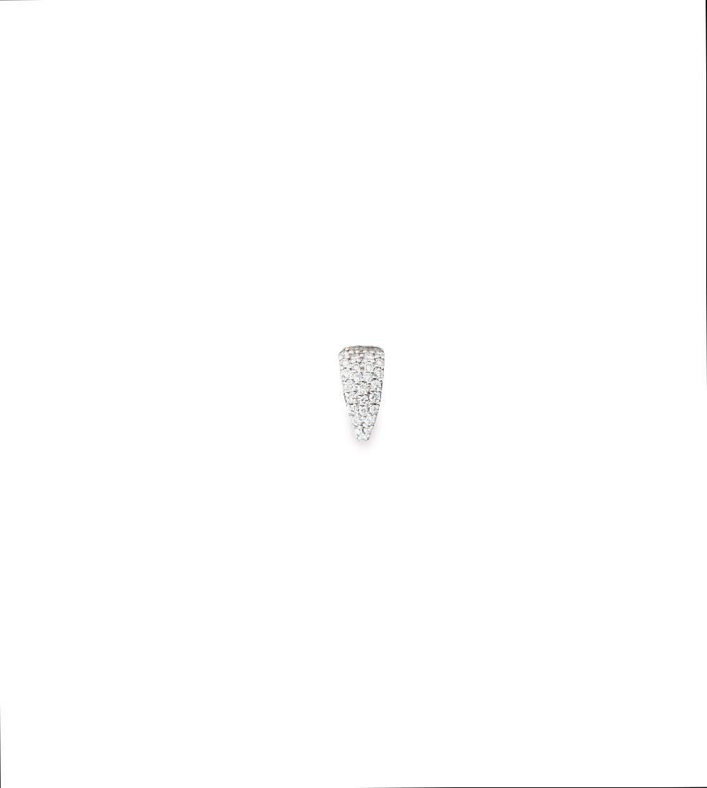 foundrae Pave Diamond Small Bail Link White Gold