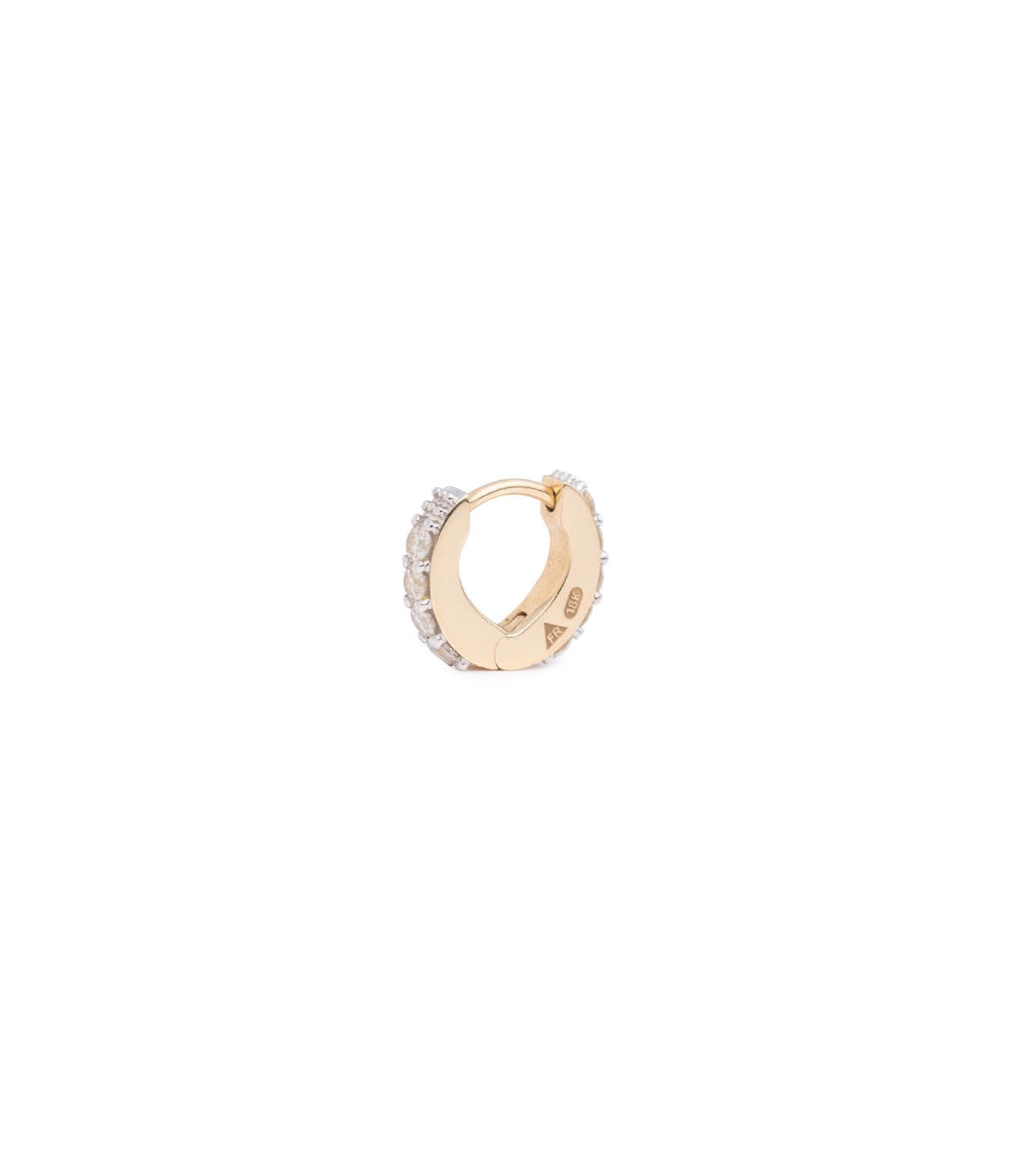 foundrae Pave Edge Huggie Earring