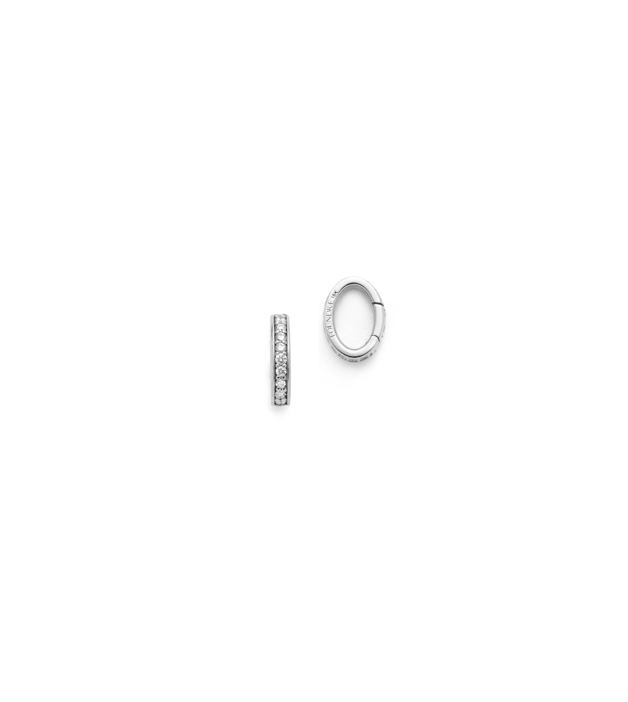 foundrae Pave Oval Annex Link White Gold