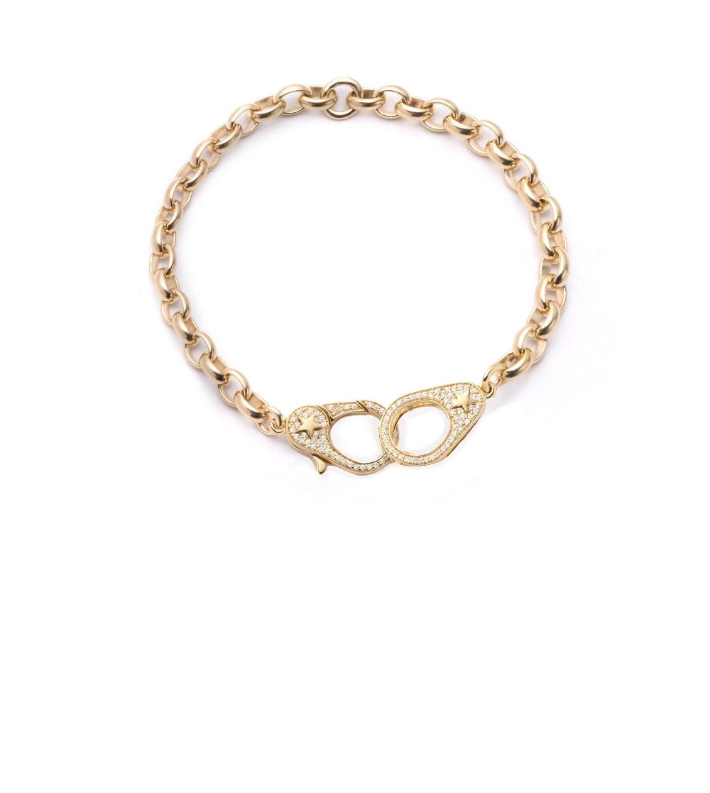 foundrae Pave Sister Hook Heavy Belcher Bracelet