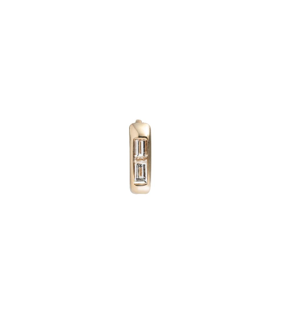foundrae Petite Baguette Ear Fob Diamond