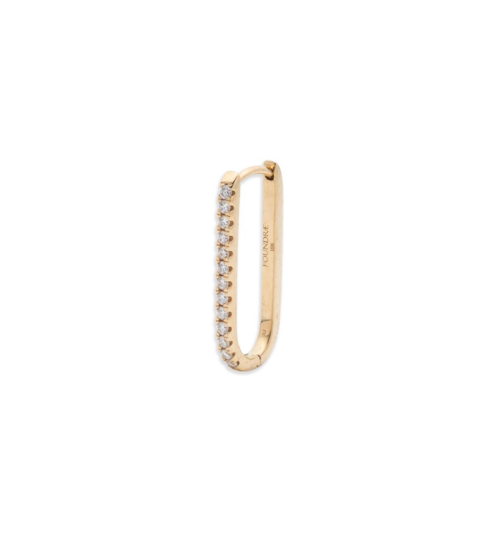 foundrae Petite Pave Fob Earring