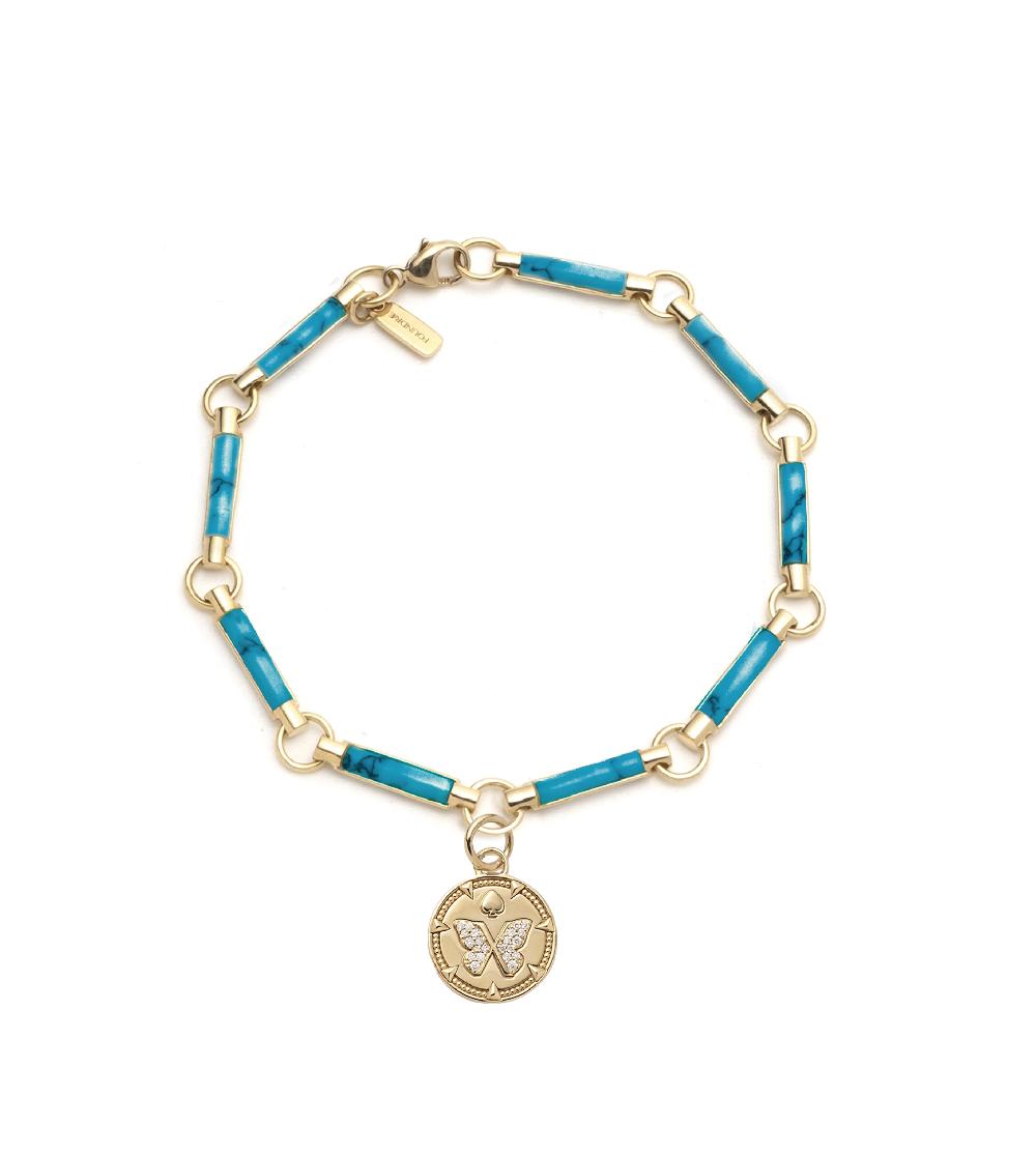 foundrae Reverie Element Chain Bracelet Turquoise