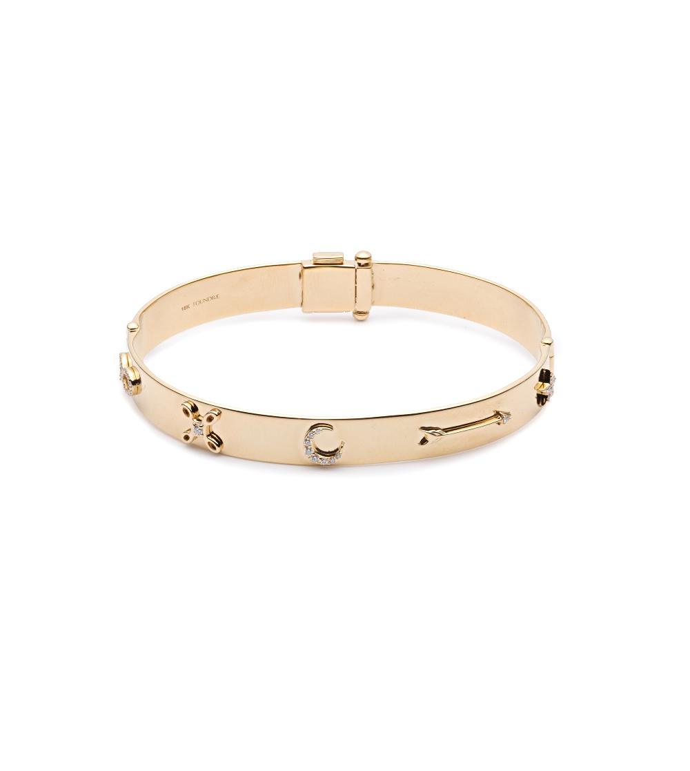 foundrae Symbols Classic Triptych Bangle