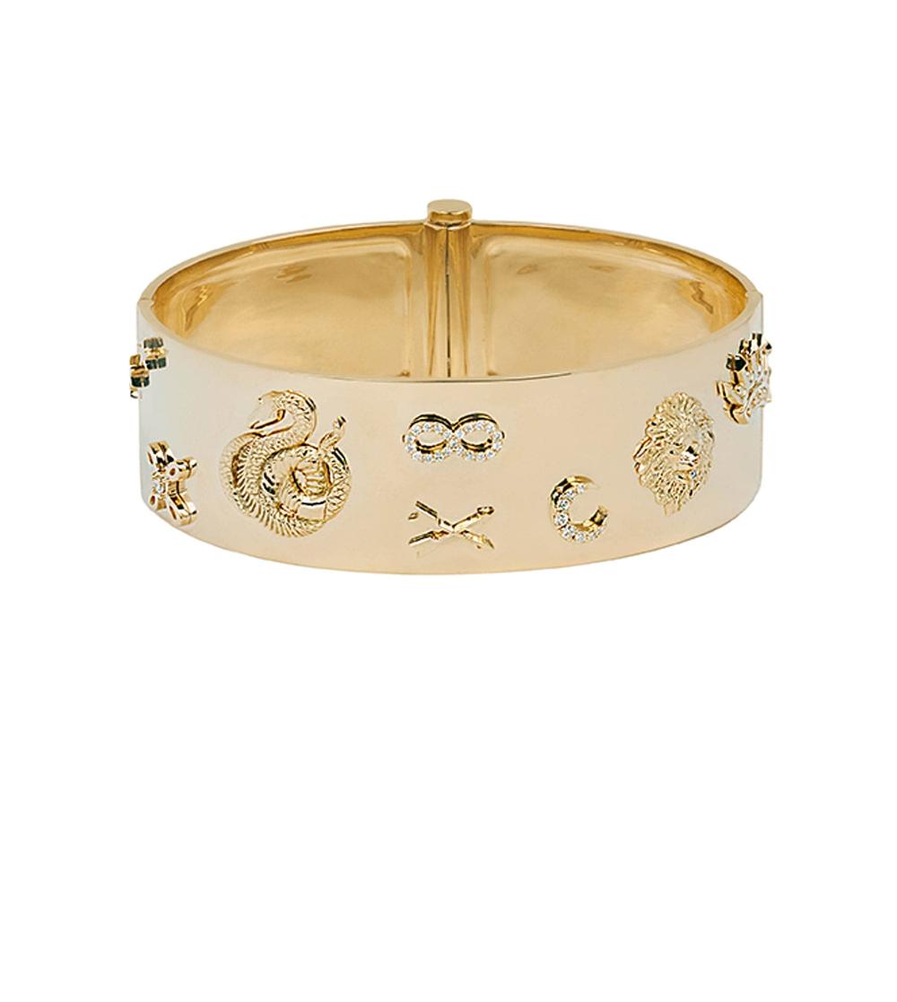 foundrae Symbols Wide Triptych Bangle