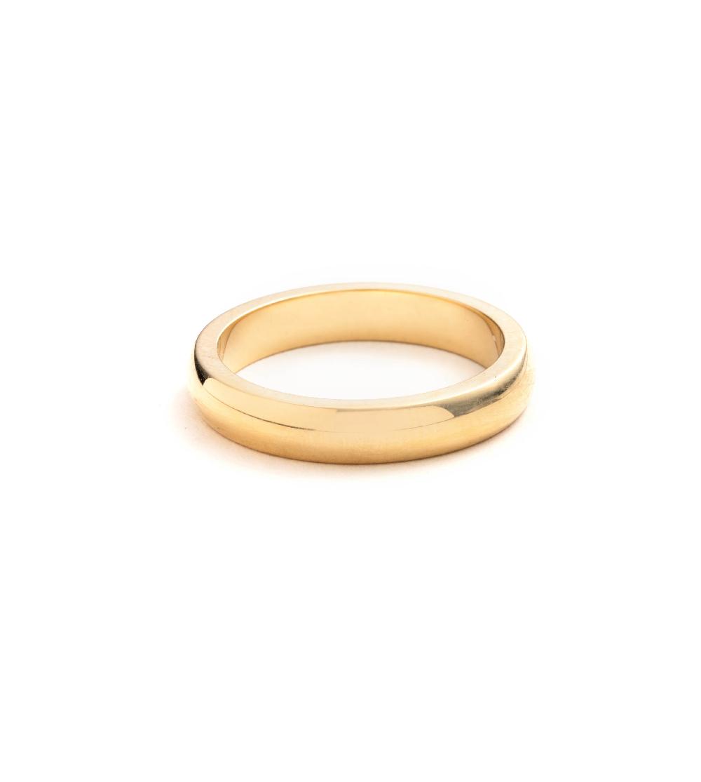 foundrae Thin Engravable Band in Yellow Gold