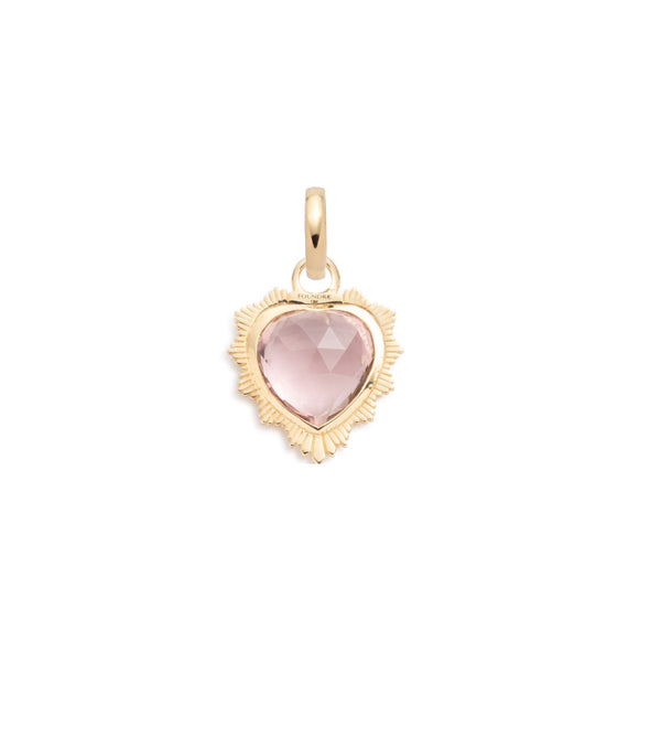 foundrae Gemstone Heart - Love Pink Tourmaline with Annex Link