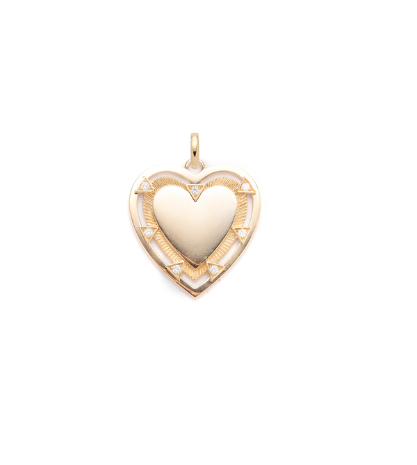 foundrae Heart - True Love Engravable Large Heart Medallion with Annex Link