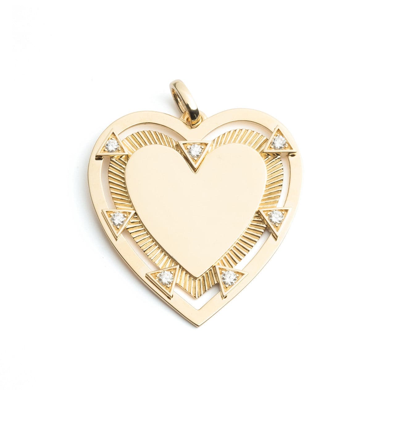 foundrae Heart - True Love Oversized Engravable Heart Medallion with Annex Link