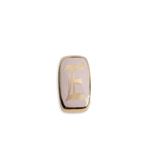foundrae Initials & Numbers Blush Ceramic Oversized Heart Slide