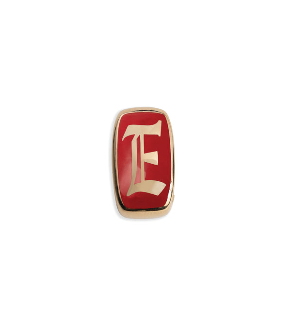 foundrae Initials & Numbers Red Ceramic Oversized Heart Slide