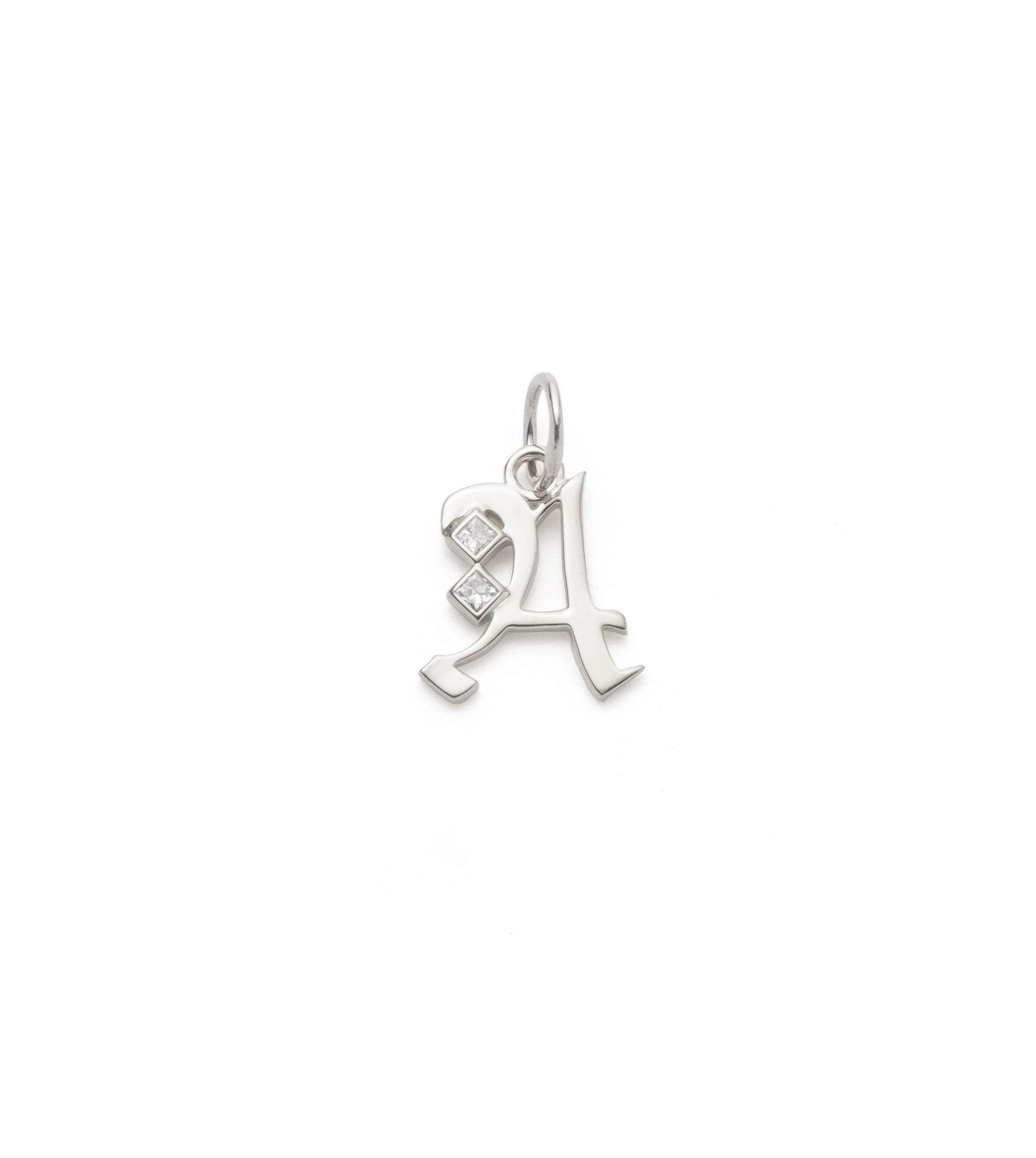foundrae Initials & Numbers Square Cut Diamond Initial