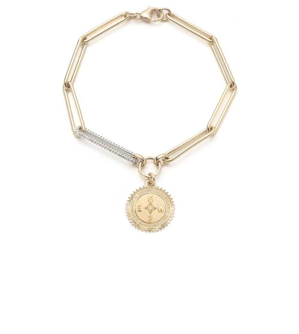foundrae Internal Compass Extended Clip Chain Bracelet