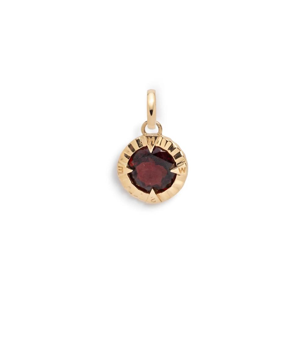 foundrae Internal Compass Garnet Gemstone with Annex Link