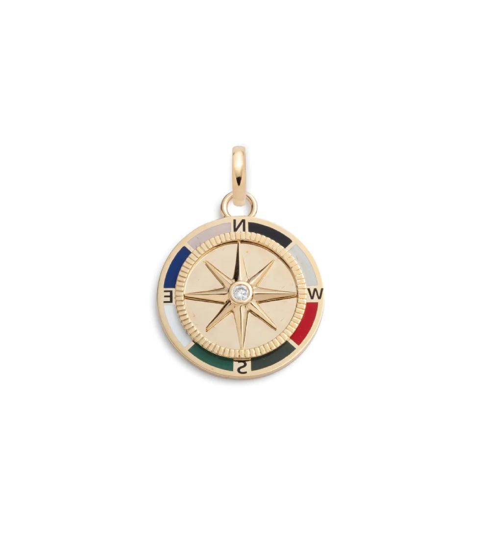foundrae Internal Compass Medium Ceramic Medallion with Annex Link