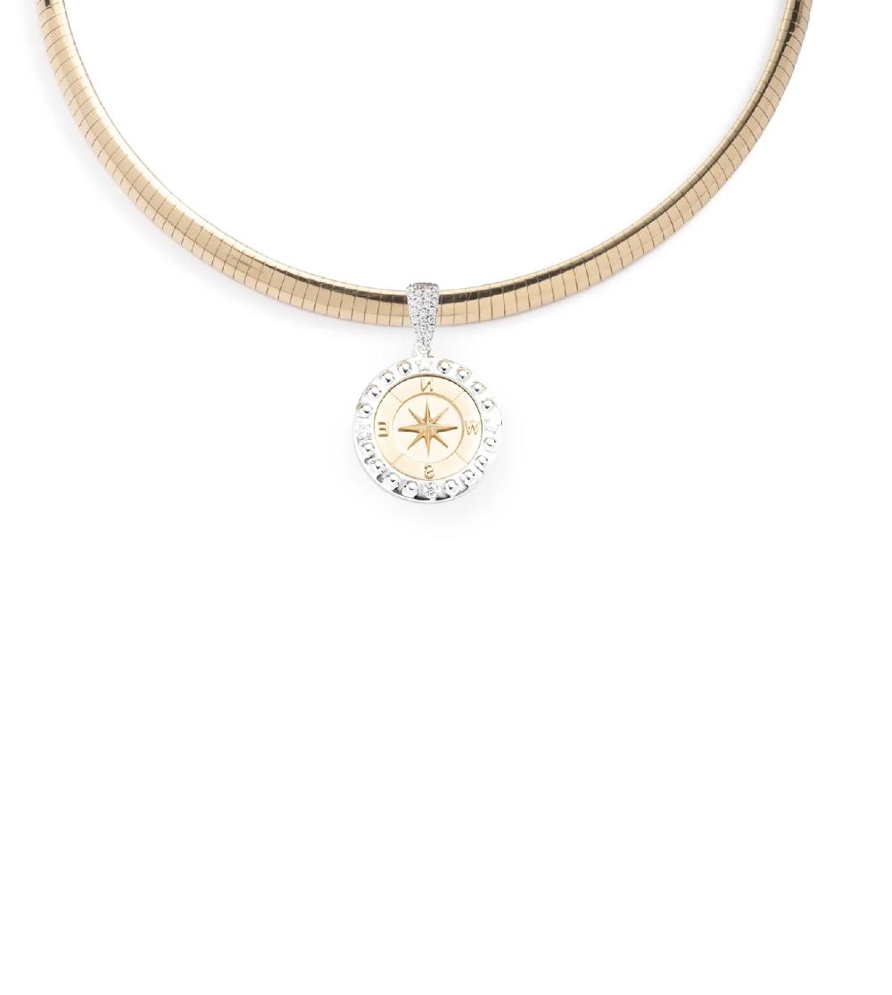 foundrae Internal Compass Medium Sleek Collar Necklace