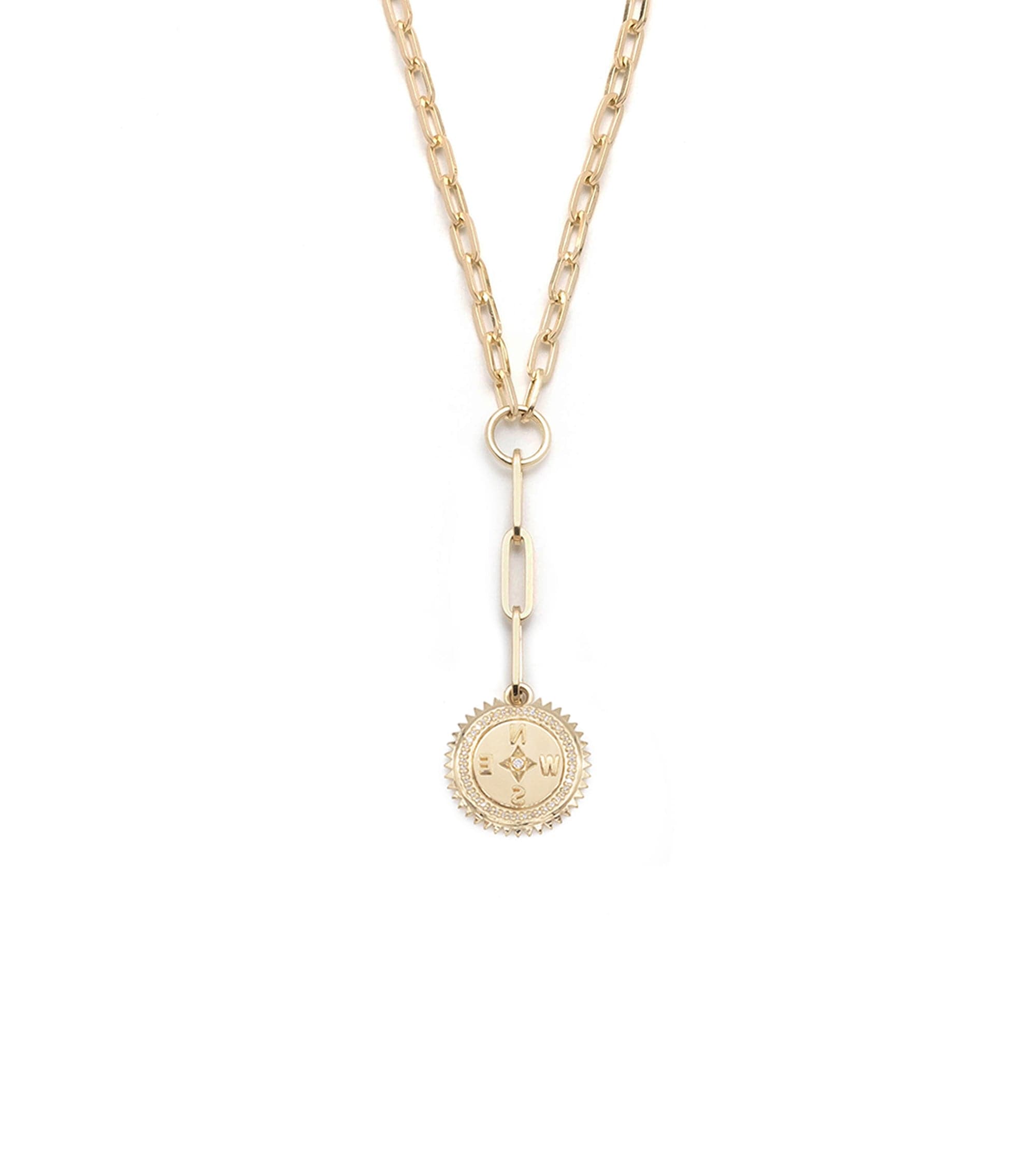 foundrae Internal Compass Refined Clip Extension Chain Necklace
