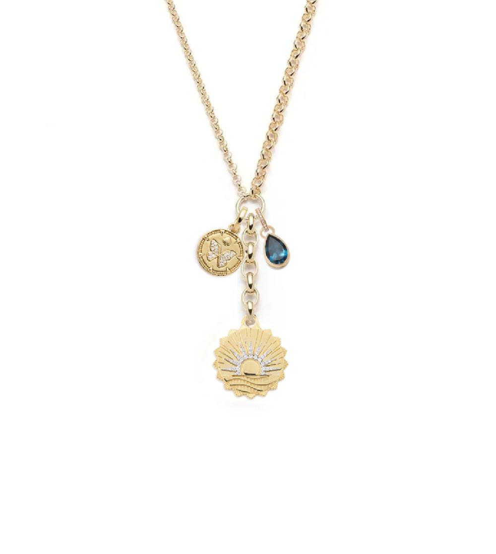 foundrae Internal Compass Reverie & Forever Pair Medium Mixed Belcher Extension Necklace