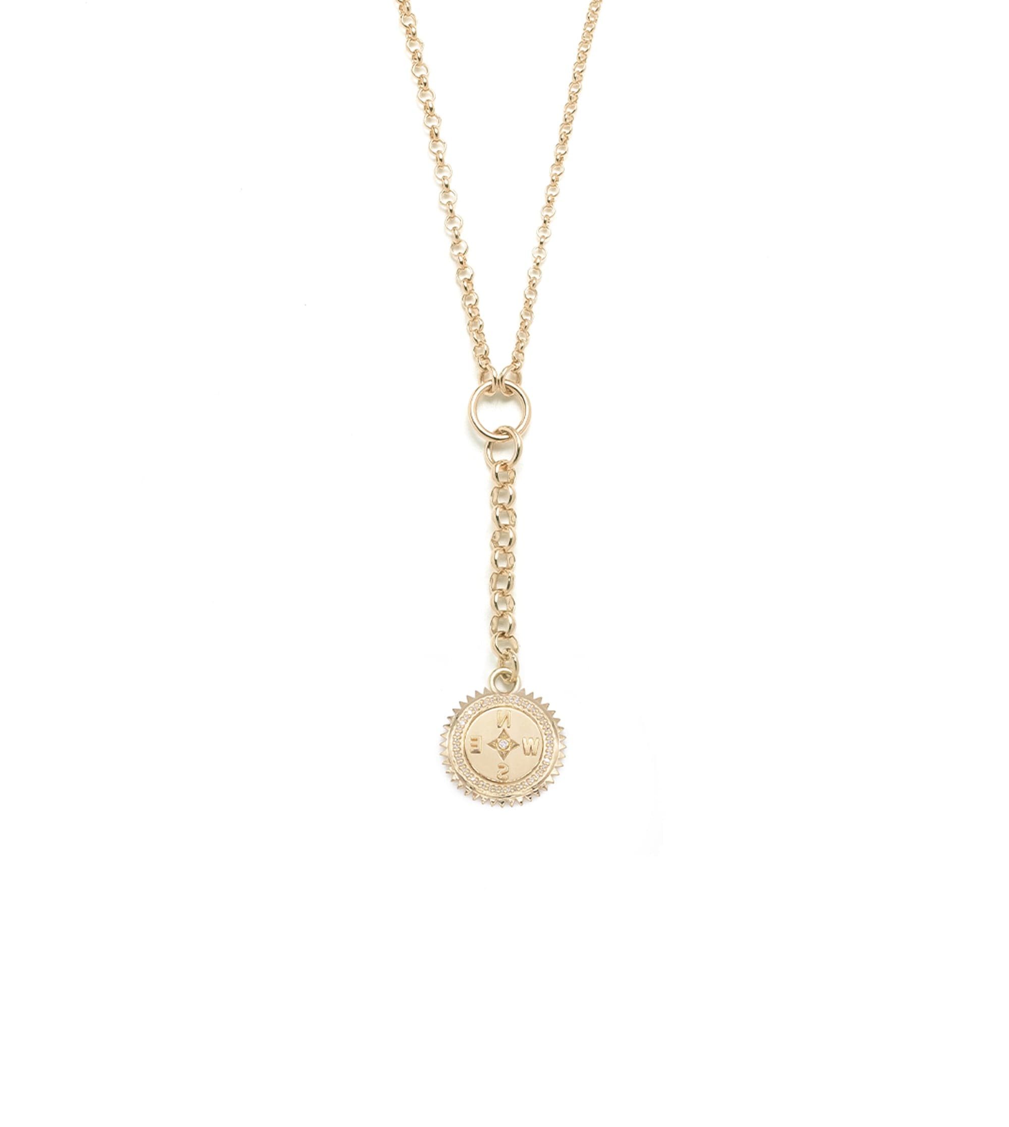 foundrae Internal Compass Small Mixed Belcher Extension Chain Necklace