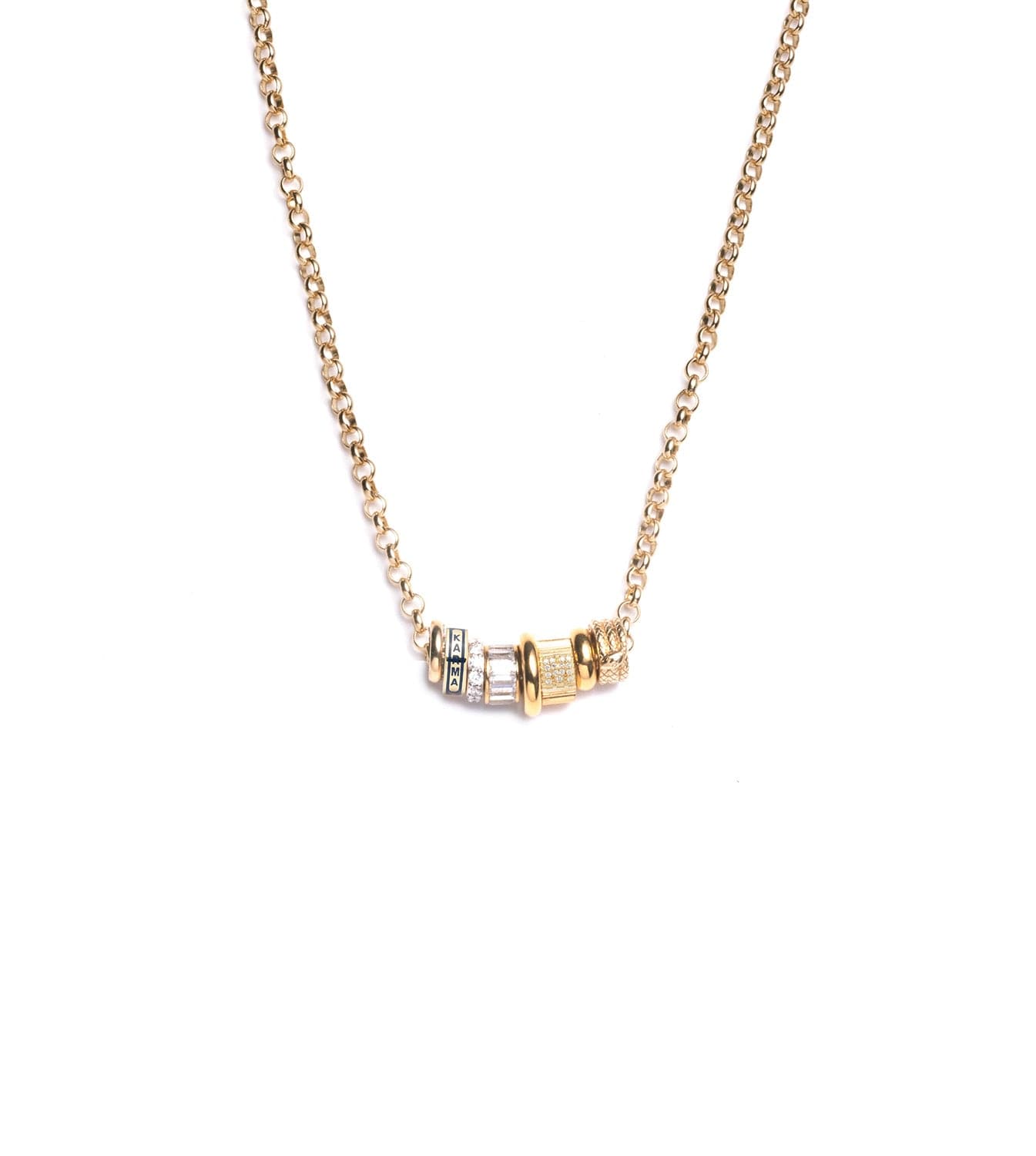 foundrae Karma Heart Beat Story - Medium Belcher Chain Necklace Story