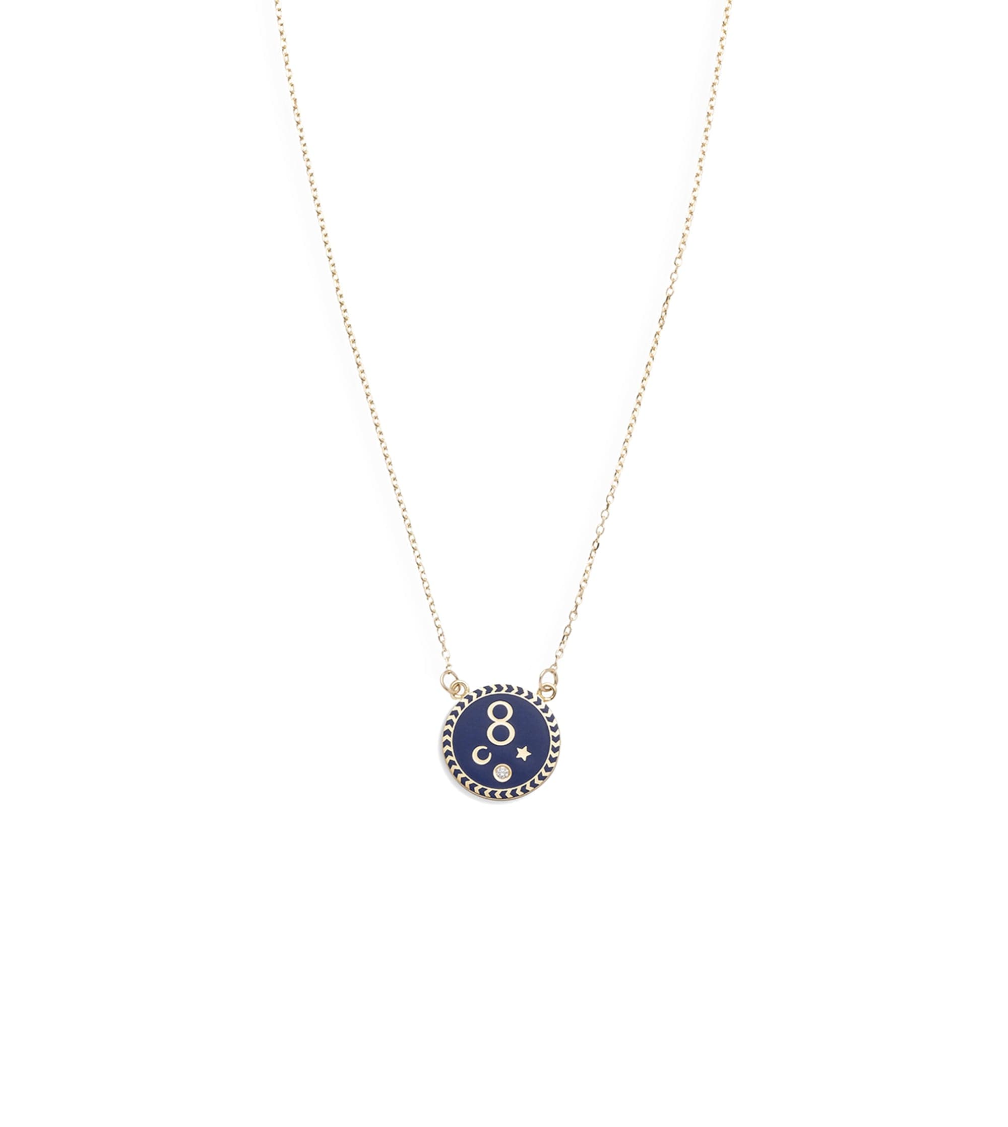 foundrae Karma Petite Champleve Enamel Stationary Necklace