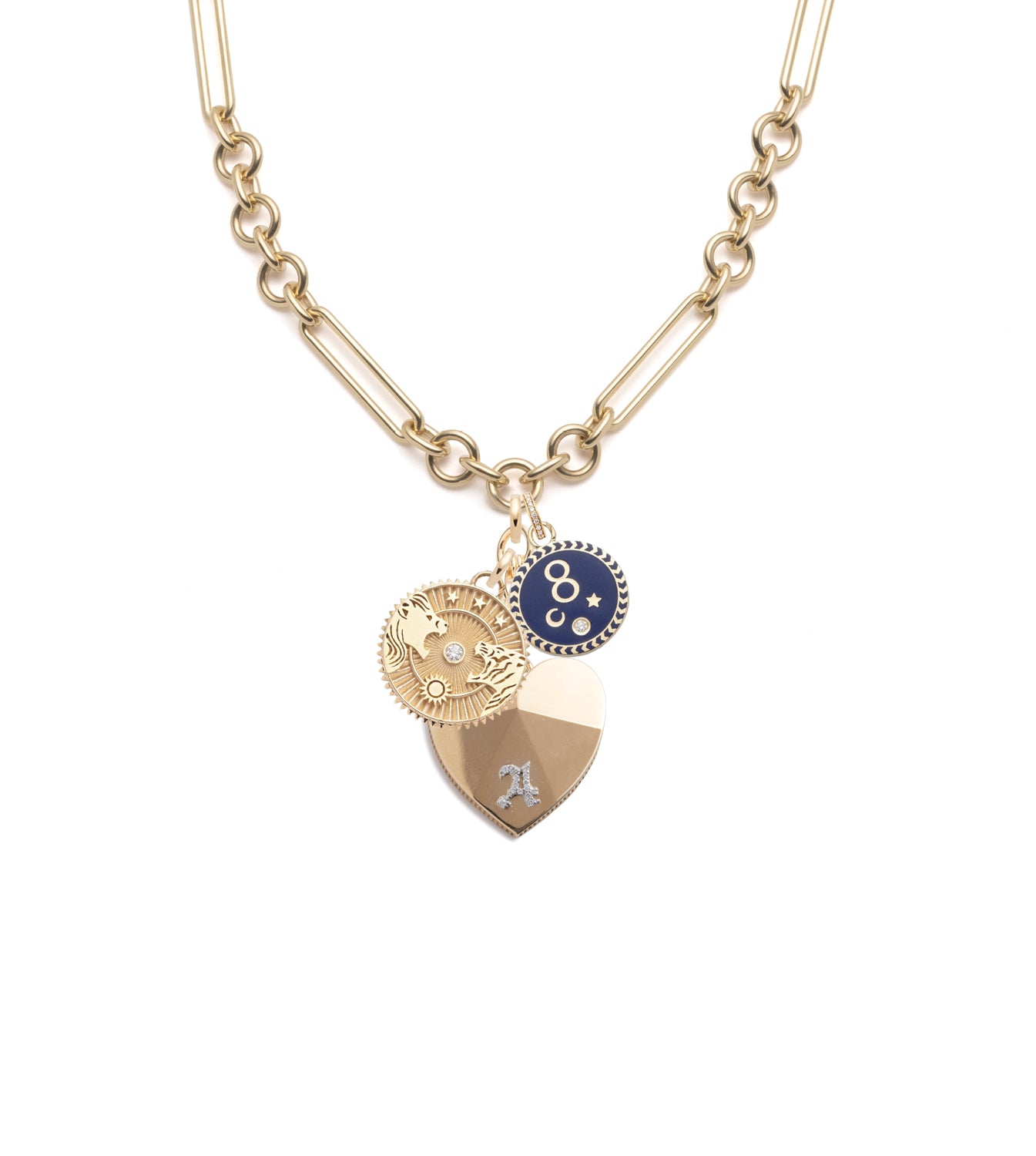 foundrae Love Strength & Karma Oversized Mixed Clip Necklace Story