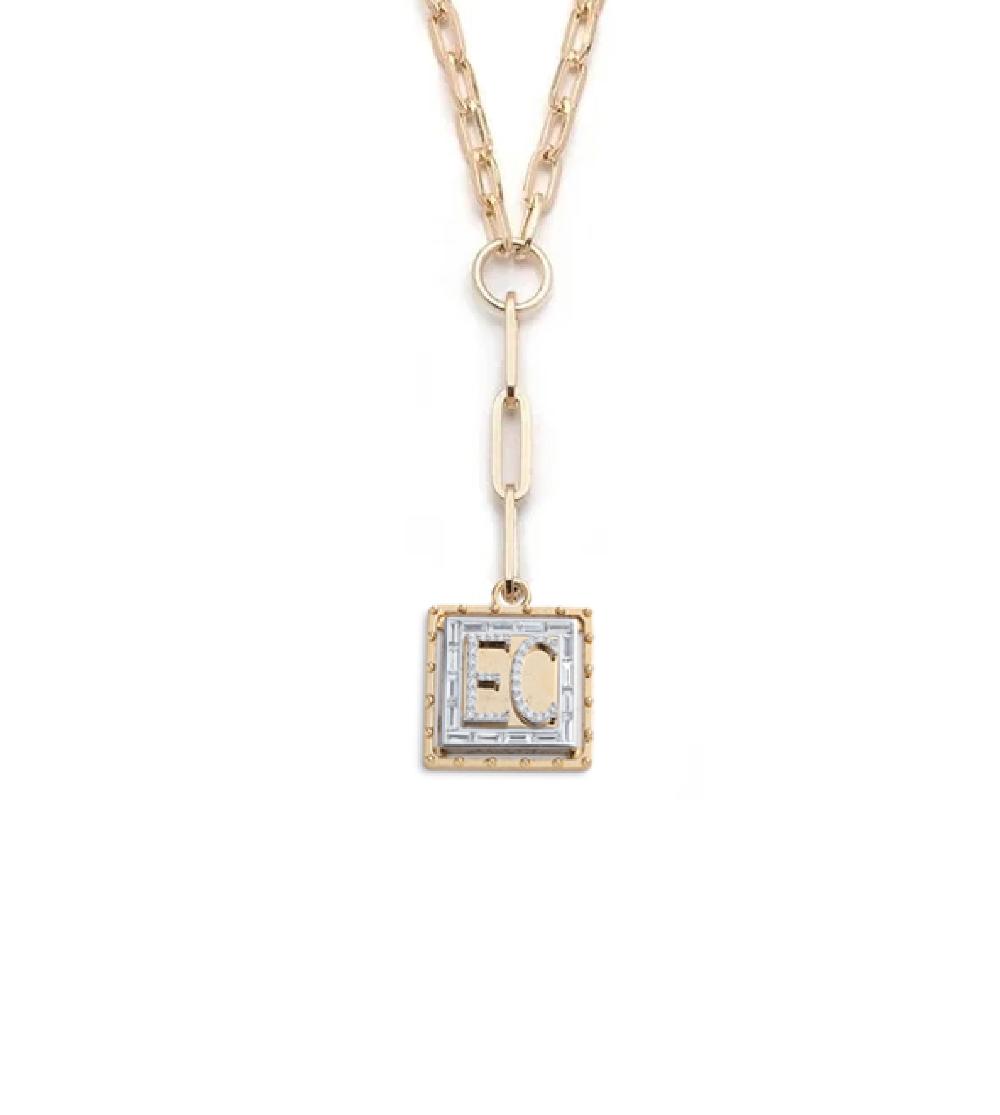 foundrae Lovestruck Custom Pierced Diamond Refined Clip Chain Necklace