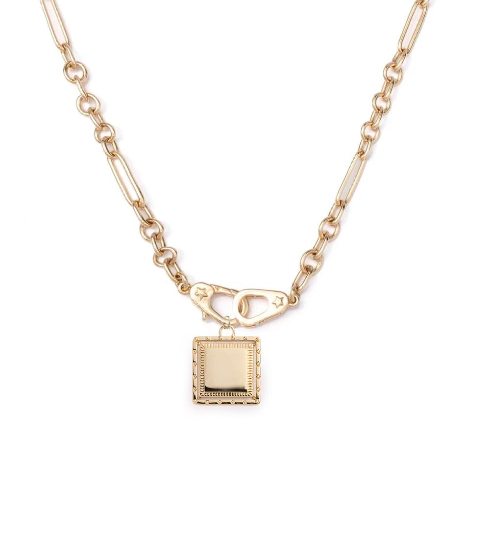 foundrae Lovestruck Engravable Small Mixed Clip Sister Hook Necklace