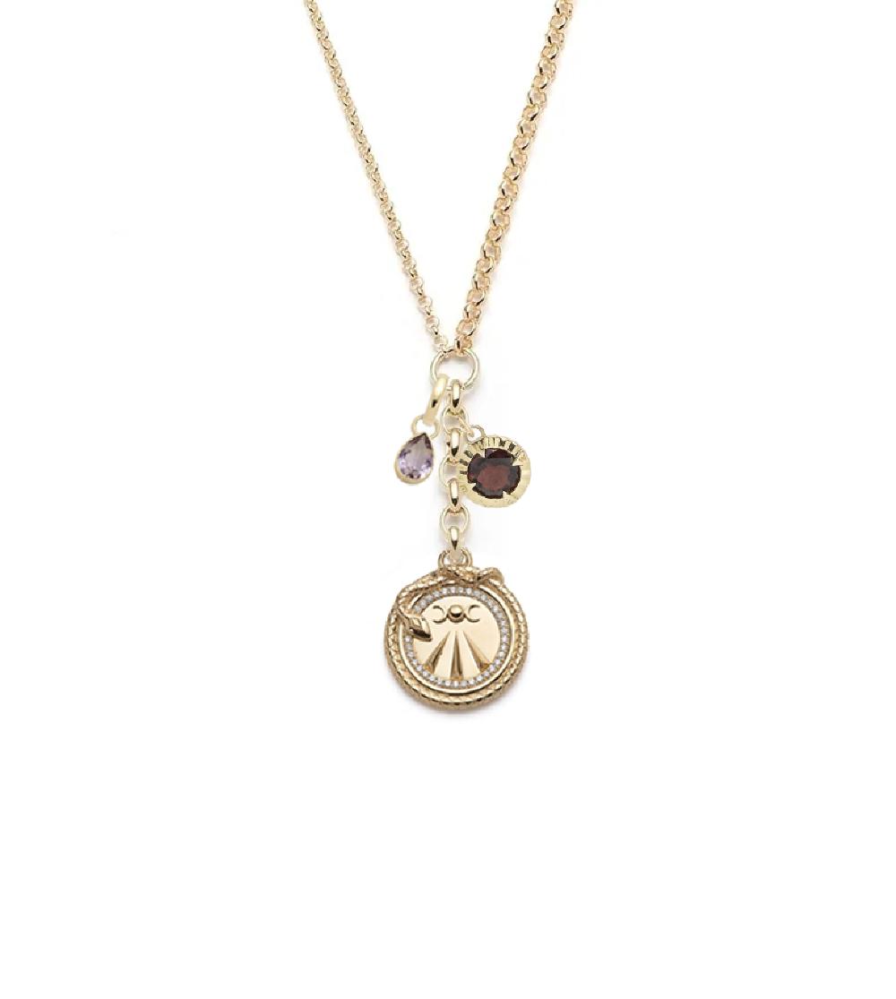 foundrae Mind Body Soul - Wholeness Internal Compass & Forever & Always a Pair Gemstone Medium Mixed Belcher Story