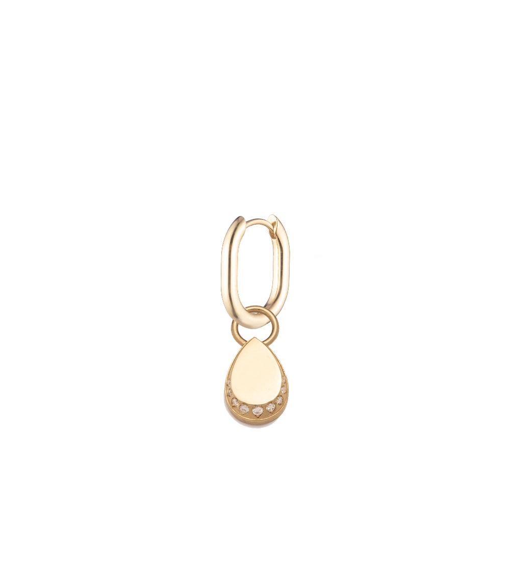 foundrae Mini Engravable Pear - Love Petite Chubby Fob Earring Story